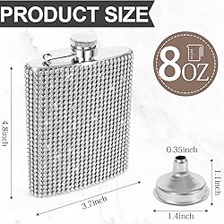 INSTOME Diamond Hip Flask,Flasks for Liquor for