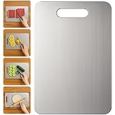 Titanium Cutting Board, 100% Pure Titanium Cutting Boards for Kitchen – Non Stick, Food-Grade, Hygiene & Durability Chopping Mat, Double Sided Chopping Board, Dishwasher Safe (13 x 9 Inch)