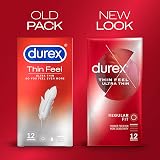 Durex Thin Feel Ultra Thin Condoms 12 Regular Teat Ended Latex Lube view 3