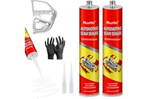 MuzeFansi Polyurethane Seam Sealer Automotive, Polyurethane Sealant, Paintable – Durable & Flexible Body Filler – White Body Seam Sealer for Metal Surfaces on Cars, Trucks, and More (2 Packs)