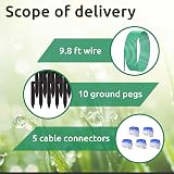 ECENCE Robotic Lawn Mower Accessory Kit: 3m Wire, 5 Connectors, 10 Nails view 2