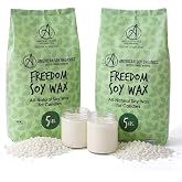 American Soy Organics Freedom Soy Wax Beads, All-Natural Candle Wax, 10 lbs | DIY Candle Making Supplies Ideal for Container Candles, Tealights &amp; Wax Melts, Paraffin-Free, Beeswax-Free, Microwavable
