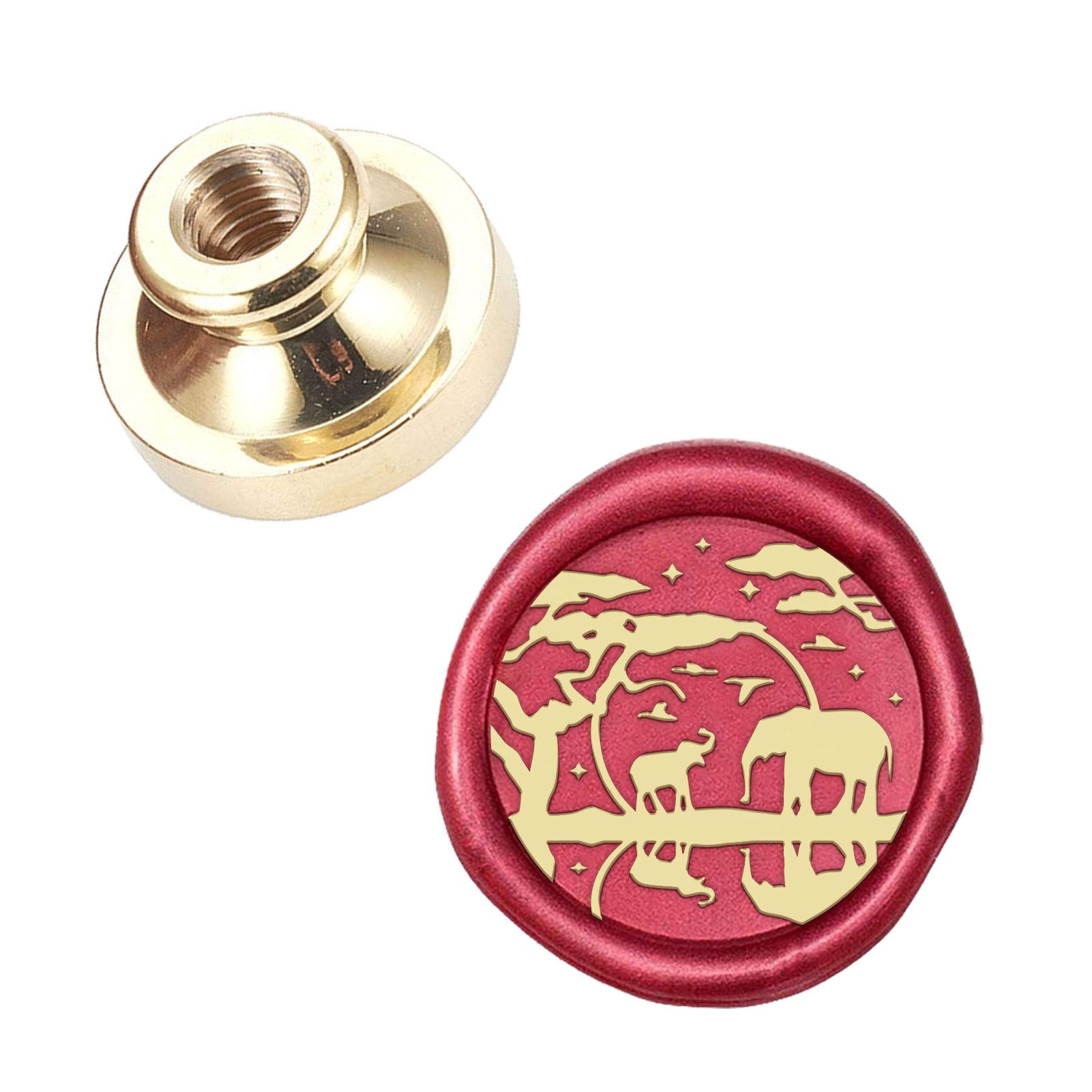 CRASPIRE Wax Seal Stamp Head Elephant Removable Sealing Wax Stamp Head for Creative Gift Envelopes Invitations Cards Decoration