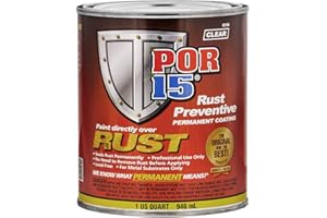 POR-15 Rust Preventive Coating, Stop Rust and Corrosion Permanently, Anti-rust, Non-porous Protective Barrier, 32 Fluid Ounces, Clear