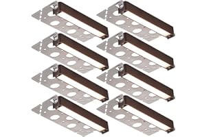LEONLITE 8-Pack 7 Inch LED Hardscape Lighting, Update Retaining Wall Lights, LED Landscape Lighting, 12-24V AC/DC Paver Light Low Voltage, 3W/4W/5W Dimmable Outdoor Step Lights, 2700K Soft White, ETL