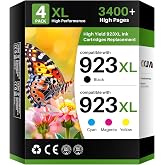 923XL 923e Ink Cartridges Combo Pack with Chip for HP OfficeJet Pro 8120