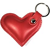 Leather Heart Keychain Bag Charm Key Fob Car Accessories for Women Gift