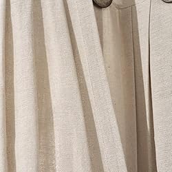 Lush Decor Linen Button Window Curtain