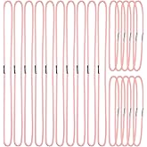 Mini Skater Travel Notebook Thick Elastic Bands Planner Refills Insert Connection Replacement Straps for Travel Journals Accessories, Two Sizes, 20Pcs (A5 & Passport Size) (Pink)