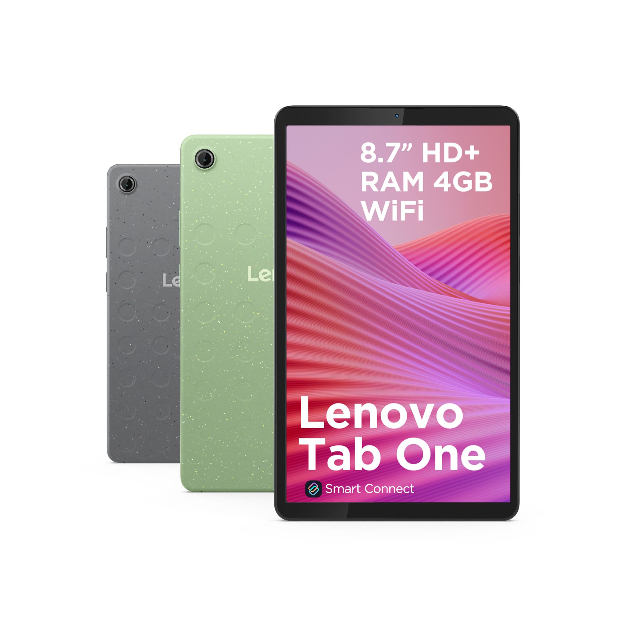 Lenovo Tab One Tablet | 8.7 Inch 1340 x 800 LCD Display | MediaTek Helio G85 | 4GB RAM | 64GB Memory | Android 14 | Luna Grey | Includes Folio Case