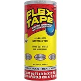 Flex Tape Strong Rubberized Waterproof Tape, Clear, 8 in x 5 ft, 1-Pack | Patch, bond, seal, repair, works underwater, strong adhesive, roof leaks, gutters, pipes, pools, boats, RV, UV resistant