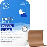 WELLBEING NUTRITION Melts&reg; Restful Sleep Support | Melatonin 10 mg with Chamomile, Valerian, L- Theanine &amp; Ashwagandha | Orally-Dissolving | 30 Strips