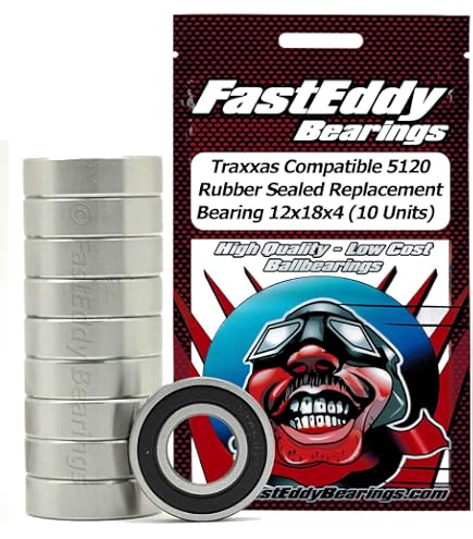 Cuscinetti A Sfera Traxxas 12x18x4mm Con Guarnizione - 2 Pezzi Per Slash, E-Revo, Stampede (5120)