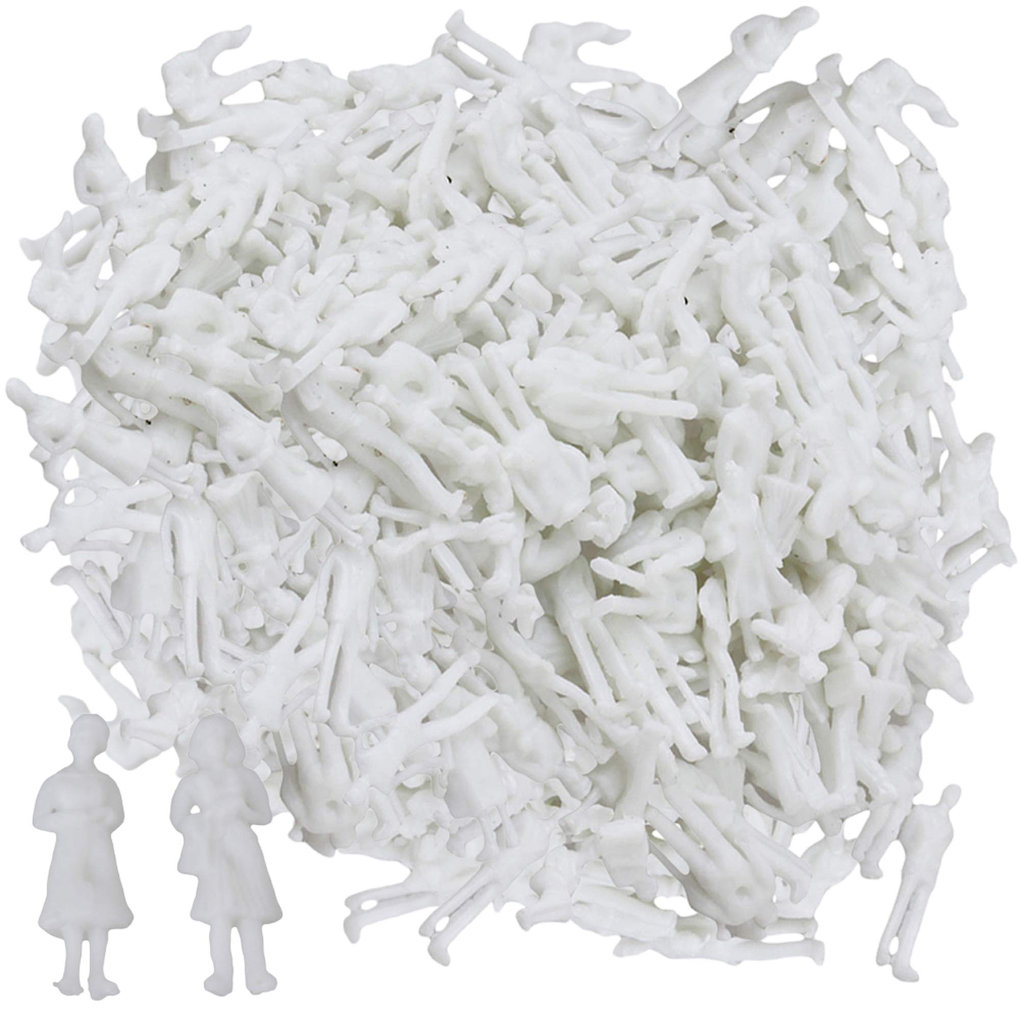 BQLZR White Unpainted Architectural 1:100 Scale Model Figures Pack of 1000