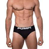 Pump! Classic Black Brief Men's Designer Briefs | Athletic Style Underwear with Supportive Fit
