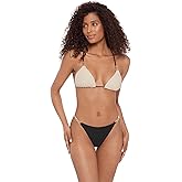 Steve Madden Womens Over The Shoulder Basic Triangle Bikini Top