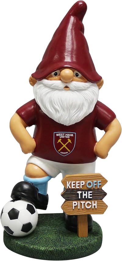 FOCO West Ham United Keep Off The Pitch Gnome Ornament Indoor Outdoor