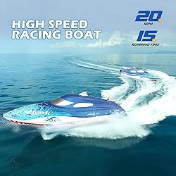 DEERC Full Proportional Remote Control Boat with