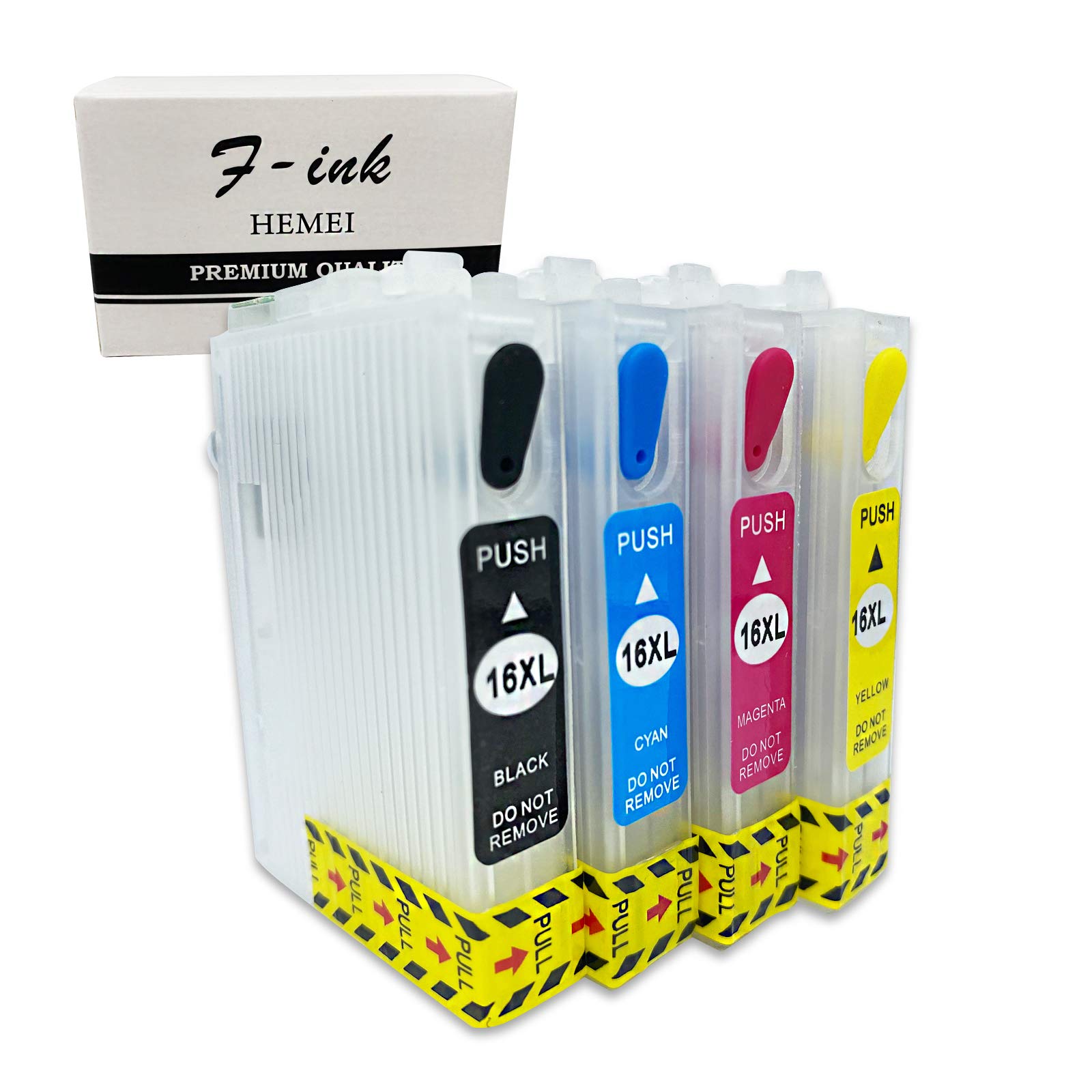 HEMEI 16XL Empty Rechargeable Ink Cartridge Compatible For Workforce WF-2750DWF WF-2630WF WF-2510WF WF-2650DWF WF-2010W WF-2520NF WF-2530WF WF-2540WF WF-2660DWF Printer