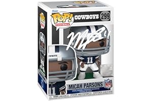 HOFSM.COM HALL OF FAME SPORTS MEMORABILIA Micah Parsons #299 Facsimile Signed Reprint Laser Autographed Funko POP! Football NFL: Dallas Cowboys Figurine with Protector Case