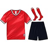 M2C Soccer Jerseys for Boys Girls Sports Shirt and Shorts Set with Socks