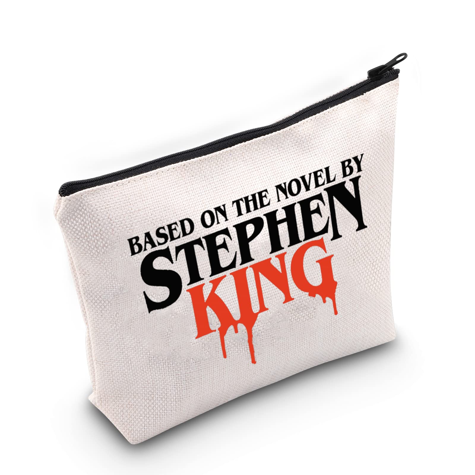 Horror Movie Fan Gift Based On The Novel By Stephen K Makeup Bag Scary Movies Lover Cosmetic Bag Book Lover Gift Zipper Travel Pouch (Based On The Novel)