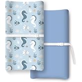 TotChill Extra Stretchy Changing Pad Cover, Ultra Soft Premium Jersey Knit Changing Pad Sheets, Unisex for Boys Girls, Fits All Standard Changing Tables/Dresser Tops - 2 Pack