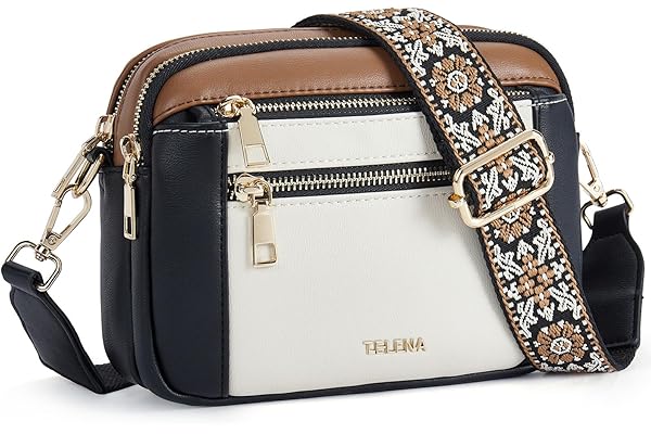 Telena Crossbody Purse for Women Small Crossbody Bags Trendy Vegan Leather Shoulder Handbags with Adjustable Strap
