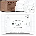 HAVIT Flushable Wipes Travel Edition, ON-THE-GO, Plant-Based, Premium Natural Pulps, Natural Ingredients. 180 Counts (12 Packs of 15)