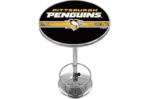 TRADEMARK GLOBAL Trademark Gameroom NHL Pittsburgh Penguins Chrome Pub Table