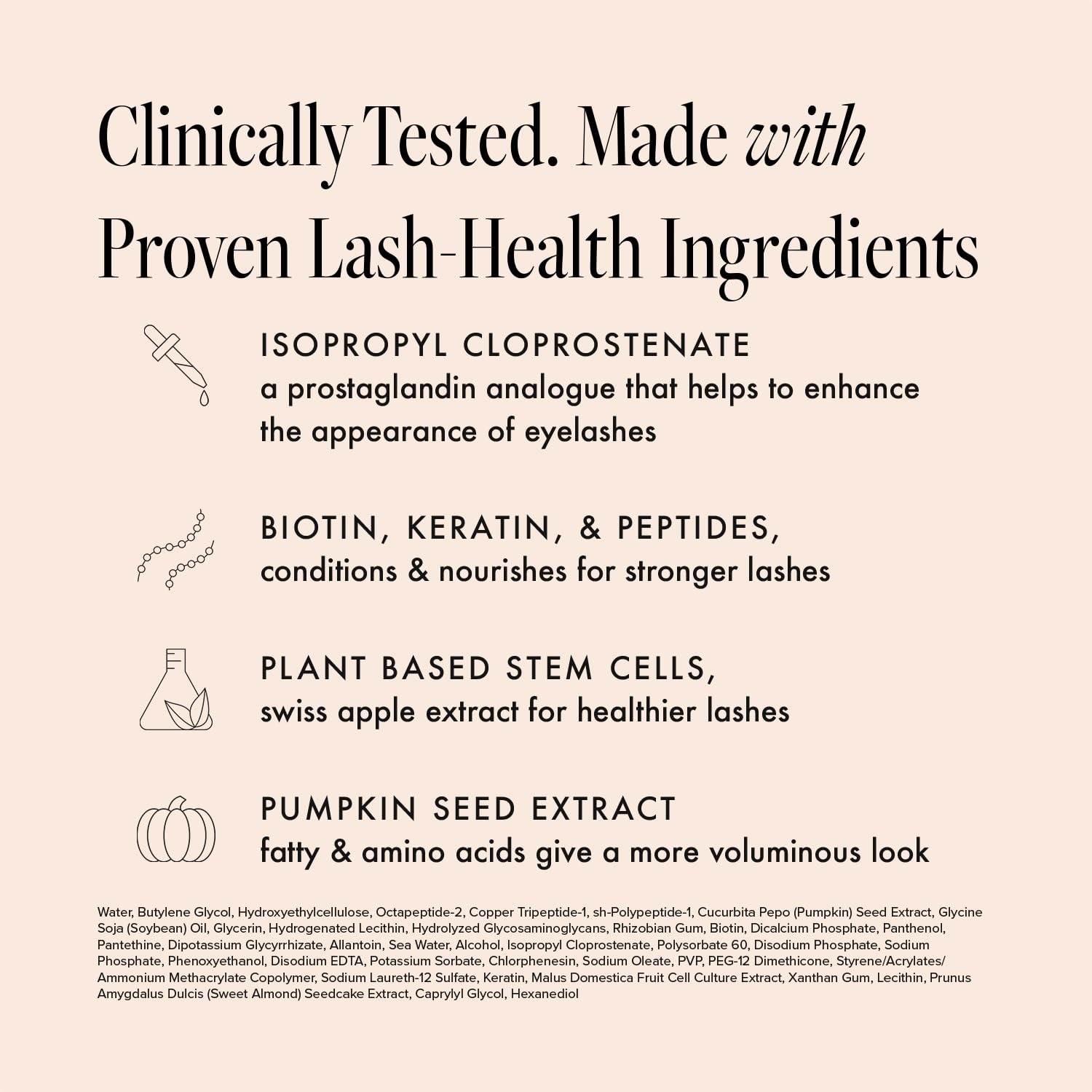 Borboleta Lash Serum, Eyelash Serum for Longer, Thicker, and Fuller Looking Natural Eyelashes, (Full Size, 3 Month Supply)