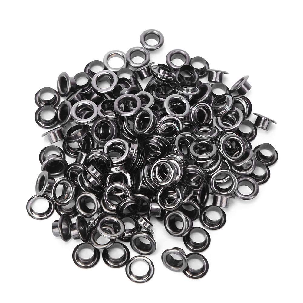 100Pcs Grommet Eyelets, 6mm Double Sided Brass Eyelets with Gaskets for Canvas Shoes Clothing Clothing Bead Cores Curtains Fabric — image 1