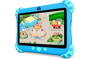 YINOCHE 7 inch Kids Tablet with Case, WiFi, Android Toddler Tablet, 32GB Storage, Dual Camera, Shockproof Case, Parental Control Tablets Support Netflix YouTube for Toddlers (Green)