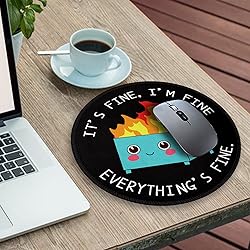 Dumpster on Fire Round Mouse Pad 8.6 x 8.6