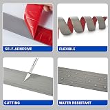 Zayejod Self Adhesive 2M PVC Floor Transition Strip Grey Wood Grain view 3