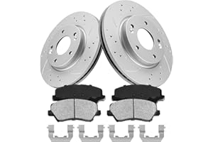 ANPULSERO FIWRILUVX Anpulsero Front Automotive Replacement Brake Kit, Brake Rotors Ceramic Brake Pads Compatible with 2011-2016 Hyundai Elantra, 2012-2017/2019-2021 Hyundai Veloster|Geomet Coated|280mm(11in)