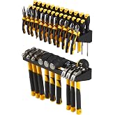 SUMERUZ Wall Mount Hand Tool Organizer, Screwdriver Organizer, Pliers Holder, Hammer Rack, 2 Pcs Set Heavy Duty Utility Storage Rack for Garage, Workshop (Black)