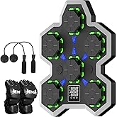 Large Size Human-shaped Smart Music Boxing Machine for Adults & Kids - Self-Adjusting Speed, Real-Time Force LED Display, Max/Average Power Tracking, Bluetooth & Height Adjustable Home Gym Equipment