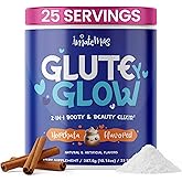 Glute Y Glow by Amatemas – Women's Creatine + Biotin Supplement for Muscle Growth, Glute Support, Hair Skin & Nails – Horchata Flavor – Energy Support – Lean Muscle – Daily Performance Blend