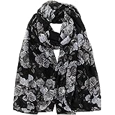 RIIQIICHY Scarf for Women Fashion Scarf Floral Print Scarves for Women Lightweight Spring Summer