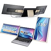 LivElect-m 15.6" Triple Laptop Screen Extender, FHD 1080P IPS Laptop Monitor Extender, Detachable Screen Travel Monitor Laptops with Speakers, Plug&Play, Compatible with Mac/Android/Win