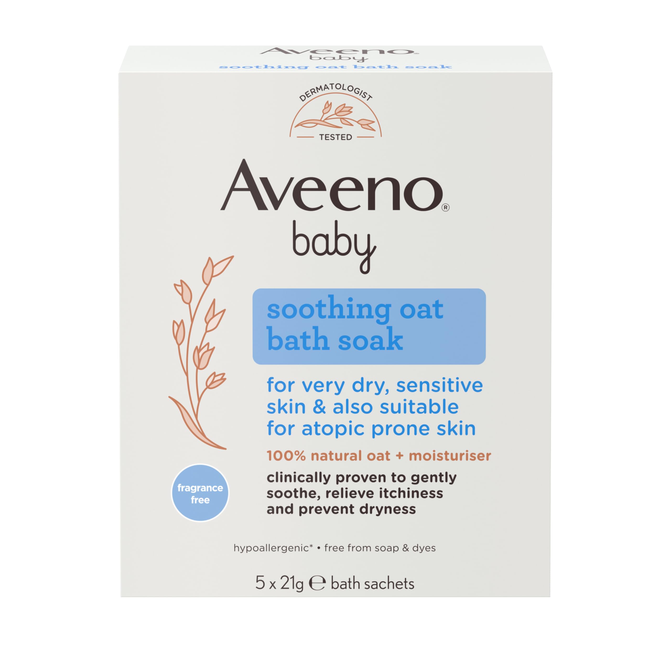 AVEENO® Baby Soothing Oat Bath Soak 5 x 21g sachets