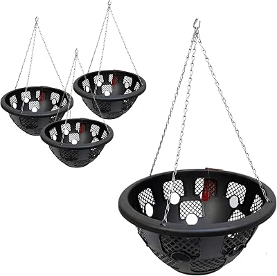 DIVCHI 14 Inch Indoor Outdoor Hanging Basket Set of 4
