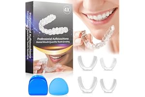 URSOULNEY Mouth Guard for Grinding Teeth - Mouth Guard for Clenching Teeth at Night, BPA Free New Upgraded Dental Night Guard Stops Bruxism for Adults & Kids 2 Sizes Pack of 4 (2 Pairs)