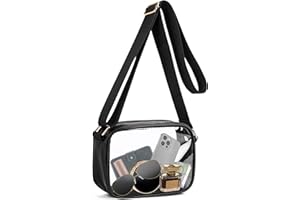 VOROLO Stadium Approved Clear Crossbody Bag,Small See Through Purse Handbag