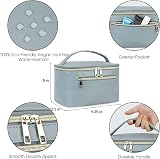 Wandering Nature Travel Makeup Bag with Brush Compartment Greyish Blue view 5