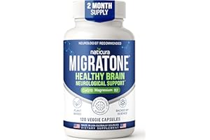 Naticura Migratone Headache Support Formula – Natural Vitamin Complex with PA-Free Butterbur, Magnesium, Vitamins B2, B6 & B12, Microactive CoQ10 and Feverfew – Clinically Preferred Blend