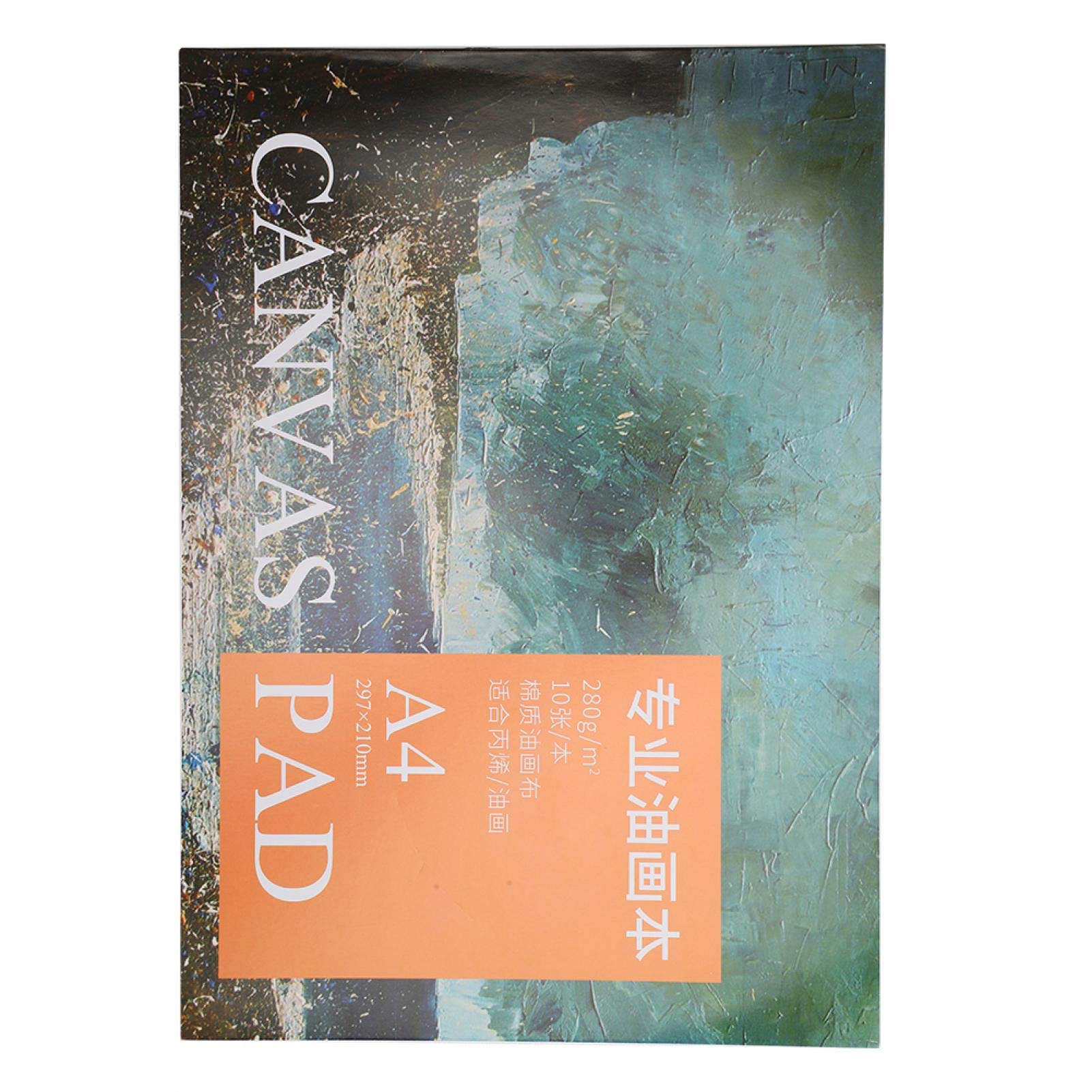 Uxsiya Painting Canvas Pad, Portable Practice Professional Canvas Paper Book for Home School for Beginner