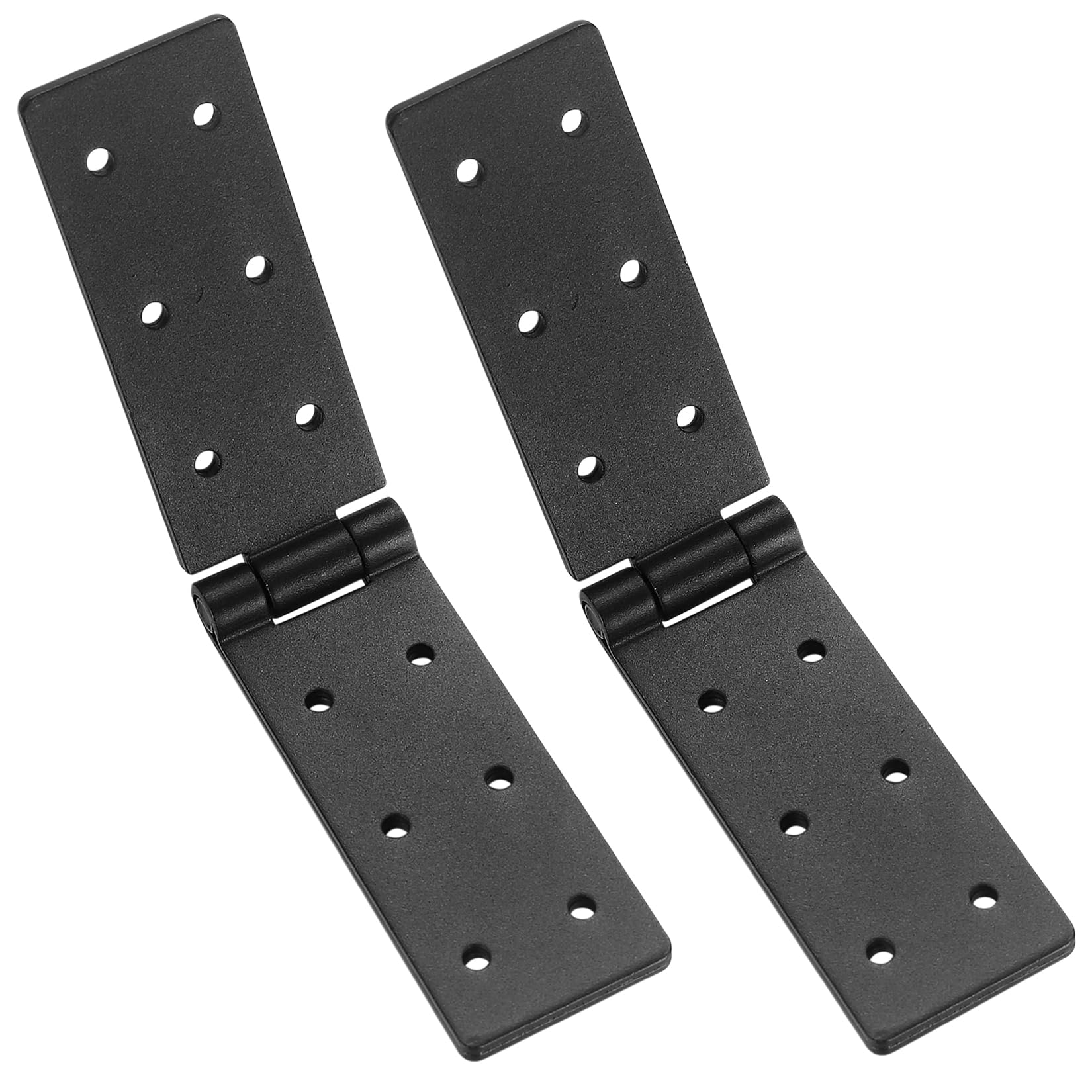 Lzijun Folding Hinge, Pack of 2 Heavy Duty Black Metal Hinges for Wooden, Garden, Furniture Doors & Tool Boxes