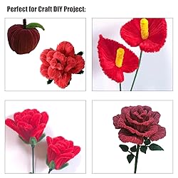 Swpohrat 300 Pieces Shades of Red Pipe Cleaner